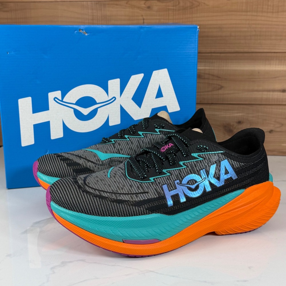 Hoka Mach X 2 Womens Running Shoes Black Cyber Quartz 1155120 BCQ Size 8.5B